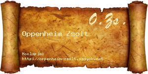 Oppenheim Zsolt névjegykártya